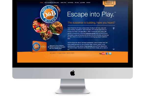 Dave and Buster's Microsite